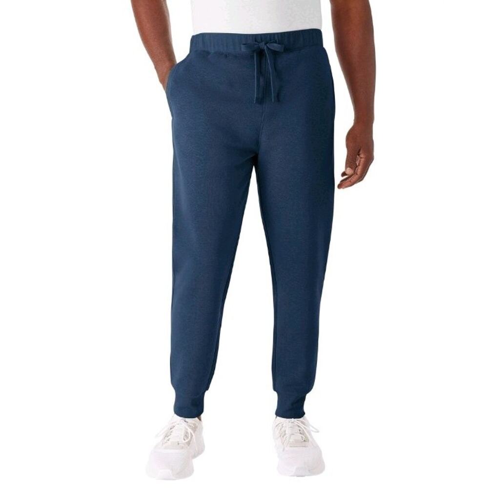 NWT Members Mark Men's Newport Fleece Navy Blue Jogger Size Small